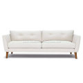 Emil Quartz White Fabric Sofa for Living Room